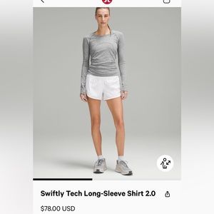 Women’s Lululemon Swiftly Tech LS sz 10